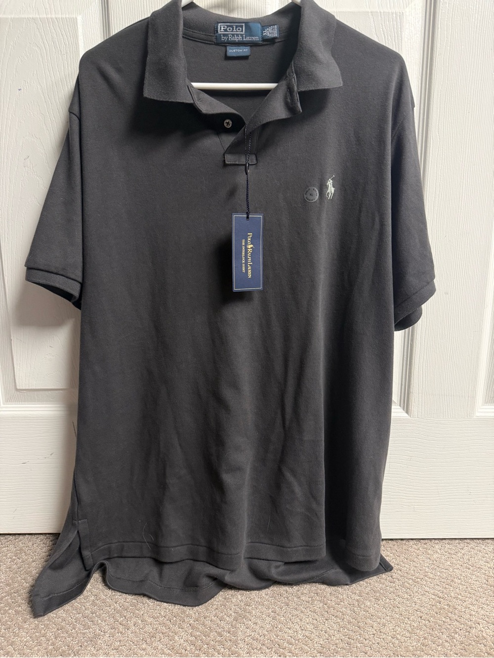 NWT SIZE XL Polo by Ralph Lauren Men’s Grey Collared Polo Shirt
